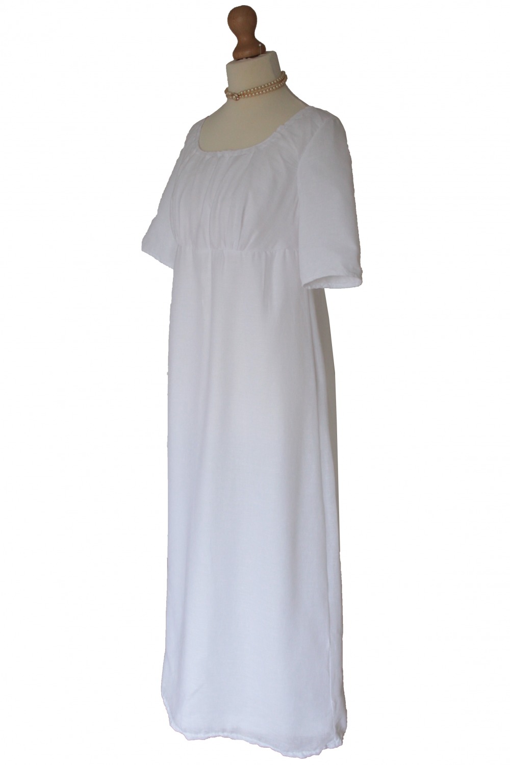 For Sale Made To Order Ladies Regency Jane Austen Elizabeth Bennet Cotton Muslin Gown Sizes 6 - 26 UK Sizing Image